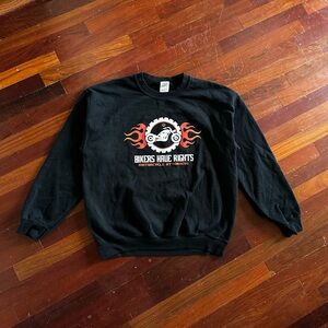 Gildan Black Crewneck Sweater with Graphic